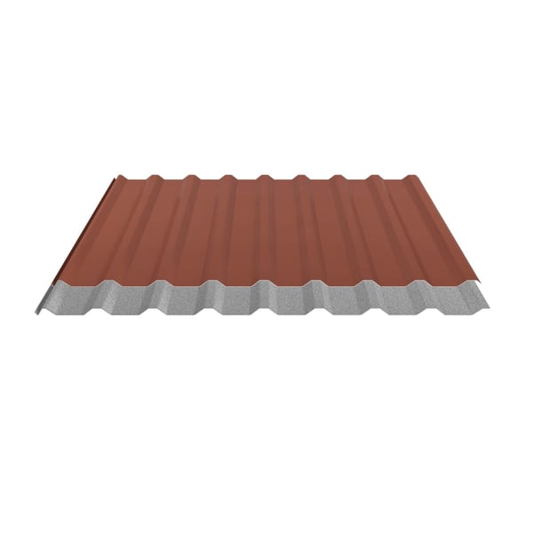 Damwandplaat 20/1100 | Dak | Anti-Drup 1000 g/m² | Staal 0,50 mm | 35 µm Mattpolyester | 75 - Terracotta