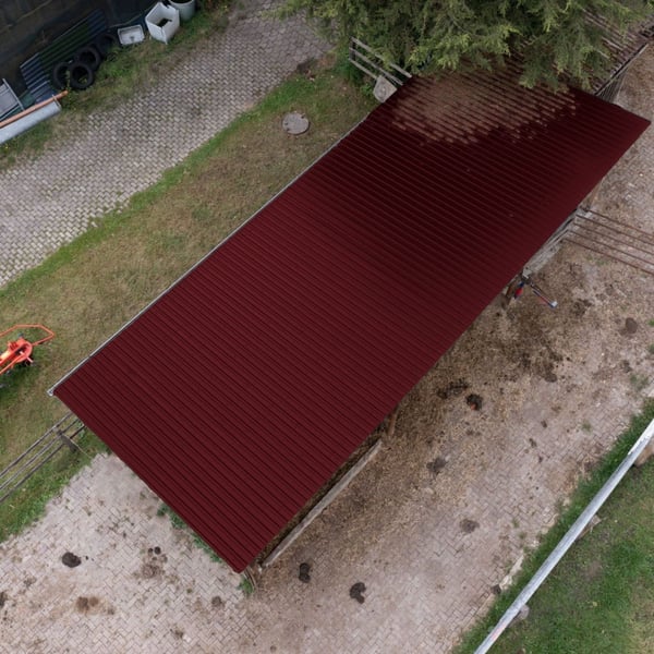 Damwandplaat 20/1100 | Dak | Staal 0,50 mm | 25 µm Polyester | 3005 - Wijnrood