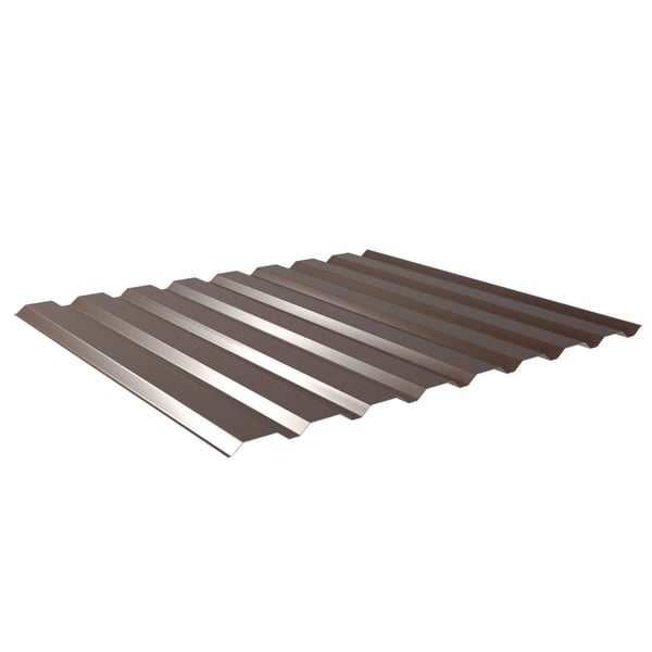 Damwandplaat 20/1100, sepiabruin, 0,40 mm staal, 25 µm polyestercoating, hoofdweergave