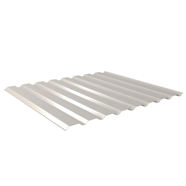 Damwandplaat 20/1100 Grijswit (RAL 9002), 0,50 mm dikte, vrijstaand