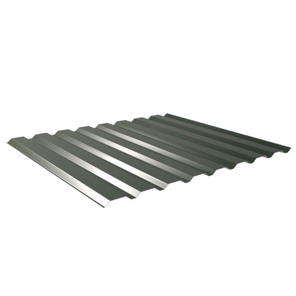 Damwandplaat 20/1100 wand chroomoxide groen, 0,75 mm staal, 25 µm polyestercoating, hoofdaanzicht