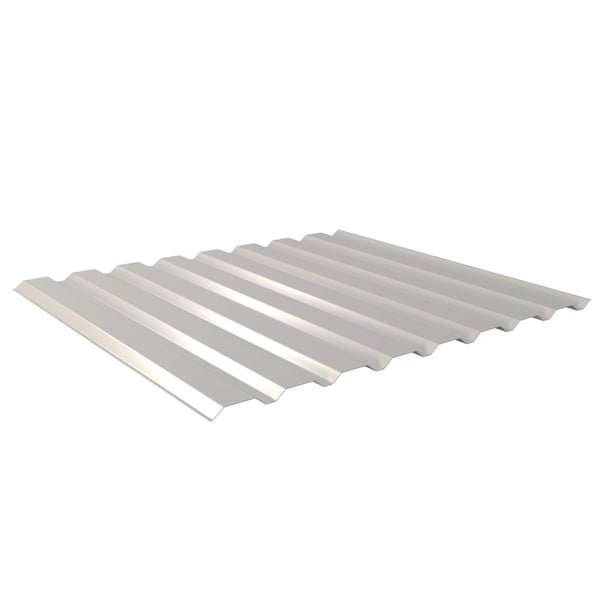 Damwandplaat 20/1100 Zilver-Metallic, 0,75 mm dikte, hoofdaanzicht vrijstaand