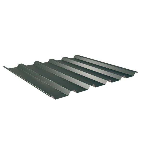 Damwandplaat 35/207 Mosgroen (RAL 6005) van 0,50 mm staal met 60 µm Puramid coating, hoofdweergave