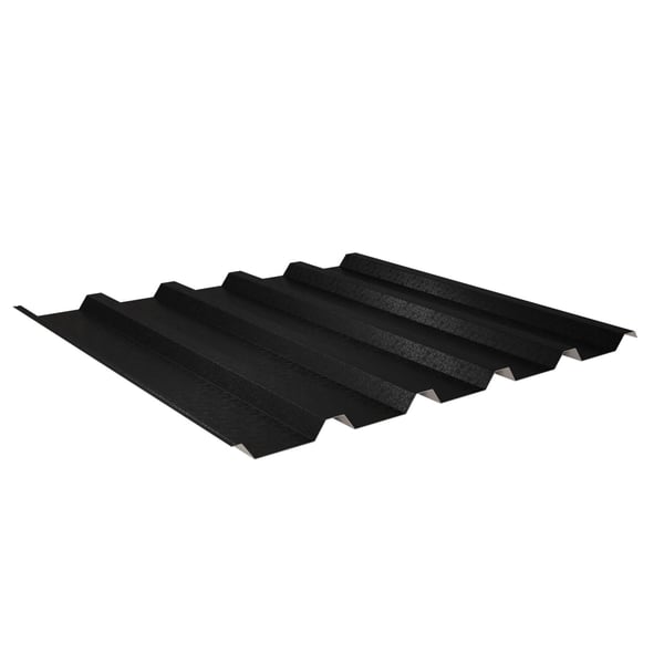 Damwandplaat 35/207, Gitzwart RAL 9005, 0,50 mm, Shimoco coating, hoofdweergave