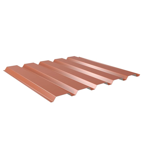 Damwandplaat 35/207 wand in koperbruin (RAL 8004), 0,75 mm dikte, hoofdweergave
