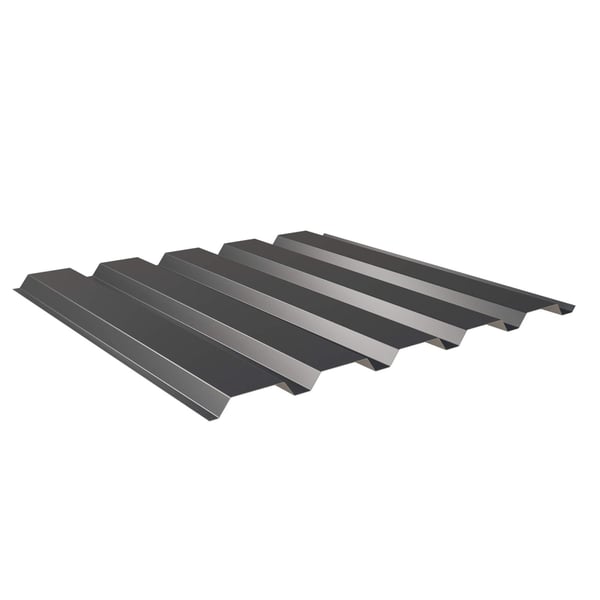 Damwandplaat 35/207 wand, antracietgrijs RAL 7016, 0,50 mm, vrijstaand