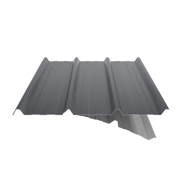 Damwandplaat 45/333 | Dak | Anti-Drup 1000 g/m² | Staal 0,50 mm | 35 µm Mattpolyester | 23 - Donkergrijs
