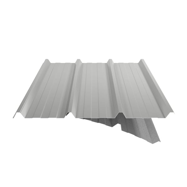 Damwandplaat 45/333 aluminium Zilver-Metallic met deels zichtbaar anti-condensvlies