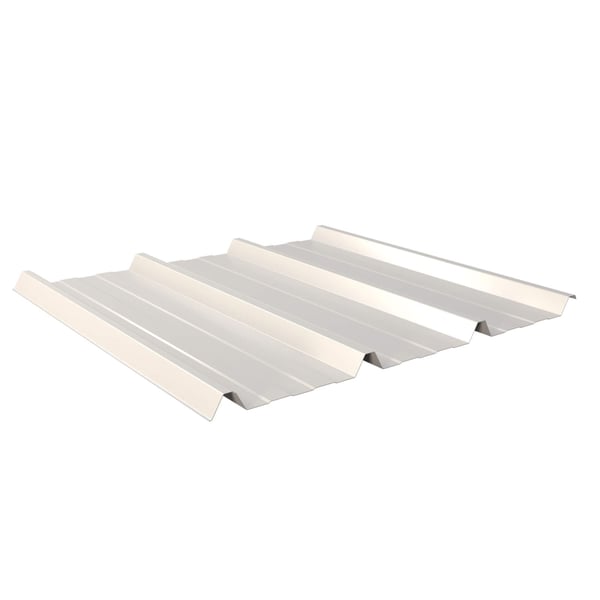 Damwandplaat 45/333 dakplaat, zuiverwit RAL 9010, 0,50 mm staal, 25 µm polyestercoating, hoofdweergave
