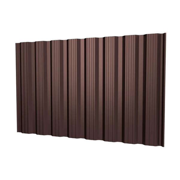 Damwandplaat T18DR wand Chocoladebruin RAL 8017, 0,50 mm dik, 50 µm PURLAK coating, hoofdweergave