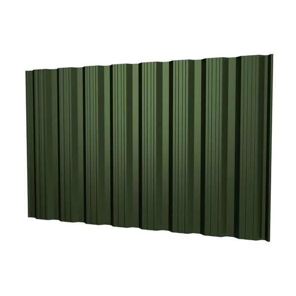 Damwandplaat T18DR wand chroomoxide groen, 0,50 mm staal, 25 µm polyestercoating, hoofdweergave