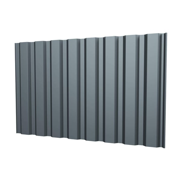 Damwandplaat T20M wand in Venstergrijs (RAL 7040), 0,63 mm dikte, hoofdweergave