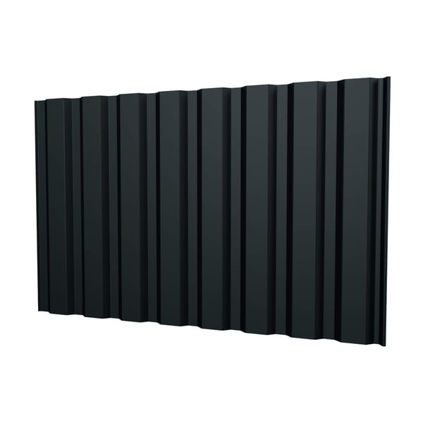 Damwandplaat T20M wand antracietgrijs (RAL 7016) 0,50 mm PURMAT® coating, hoofdaanzicht