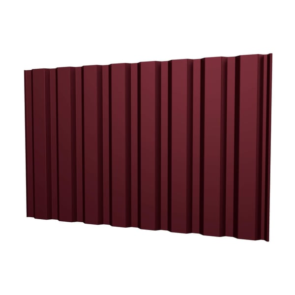 Damwandplaat T20M wand Wijnrood RAL 3005, 0,50 mm staal, hoofdweergave