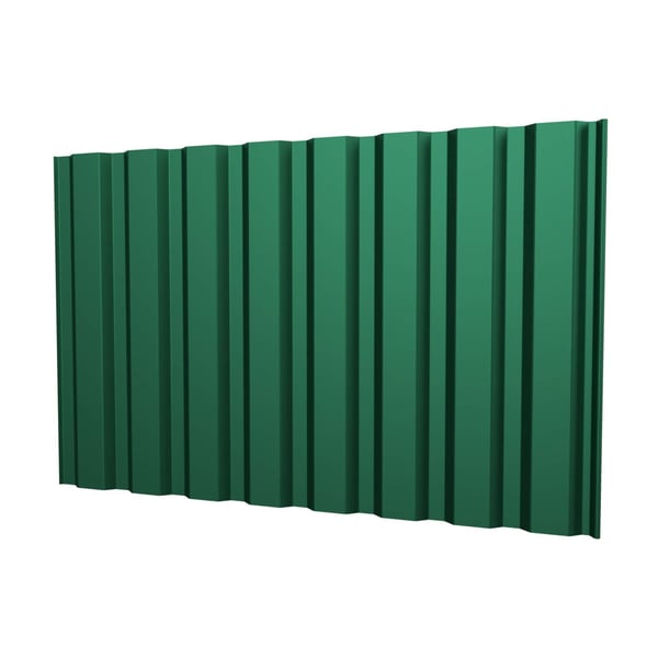 Damwandplaat T20M wand mosgroen 0,63 mm, hoofdaanzicht