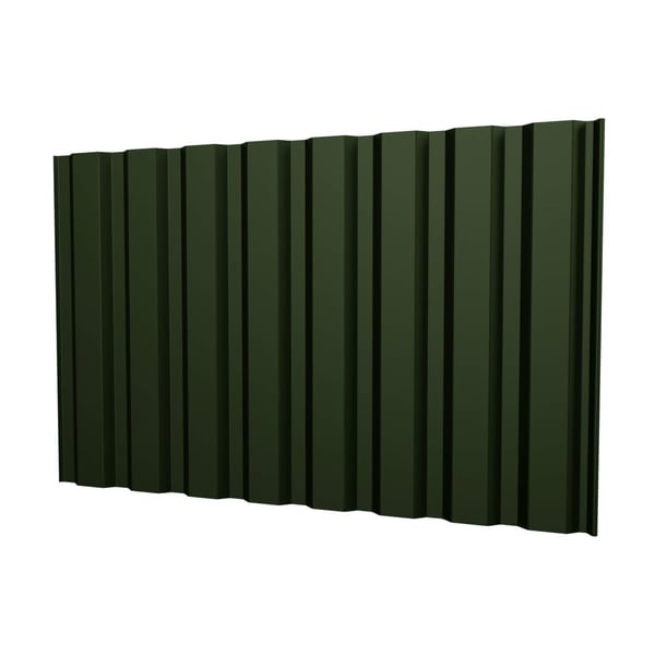 Damwandplaat T20M wand Chroomoxydegroen, 0,75 mm dikte, 25 µm polyester coating, hoofdweergave