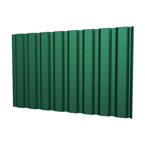 Damwandplaat T20M wand mosgroen (RAL 6005) van 0,75 mm staal met 25 µm polyestercoating