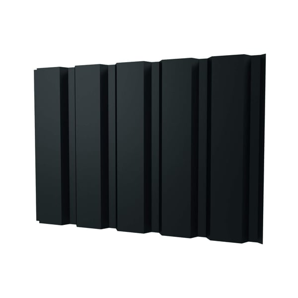 Damwandplaat T35/207M antracietgrijs, 0,75 mm dik, met 50 µm PURLAK® coating, hoofdaanzicht