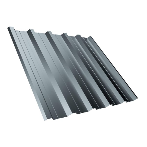 Damwandplaat T35DR in Venstergrijs (RAL 7040) met 200 µm HPS Ultra® coating, hoofdaanzicht