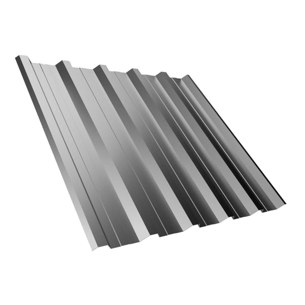 Damwandplaat T35DR, 0,75 mm, RAL9007, schuin van boven, hoofdweergave
