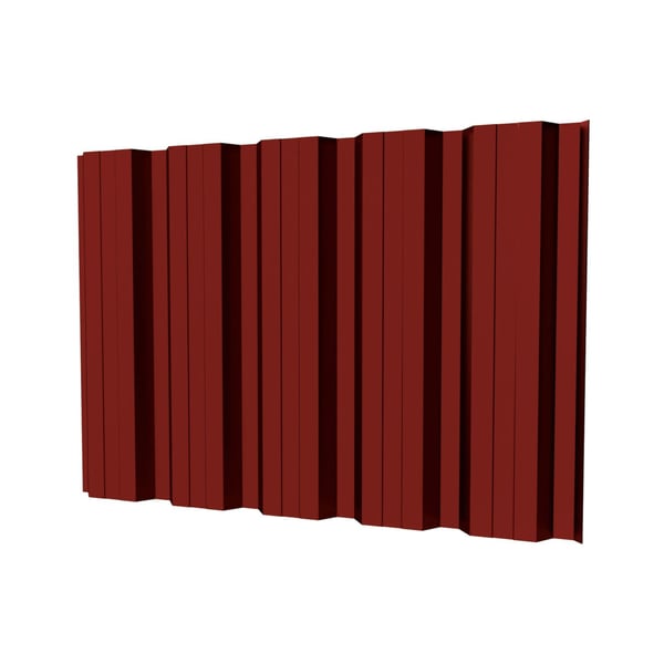 Damwandplaat T35DR wand in Kersrood, 0,50 mm dikte, met PURMAT®-coating, hoofdweergave