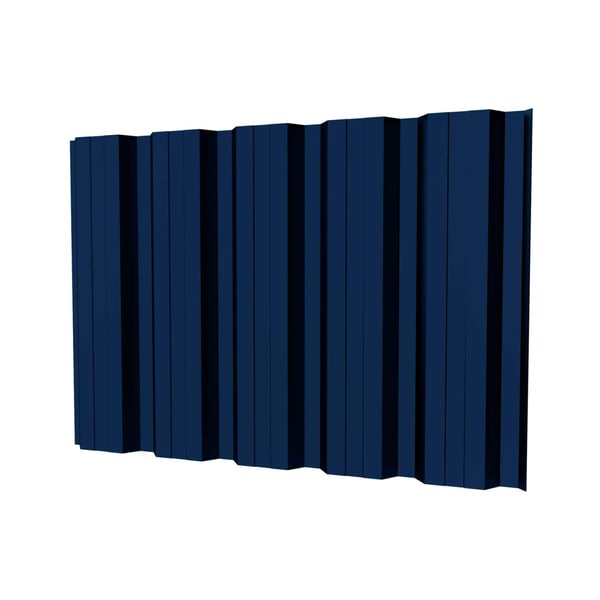 Damwandplaat T35DR wand Gentiaanblauw RAL 5010, vrijstaand, hoofdweergave