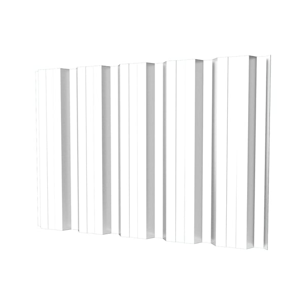 Damwandplaat T35DR wand Zuiverwit, 0,75 mm, hoofdweergave van de profielstructuur