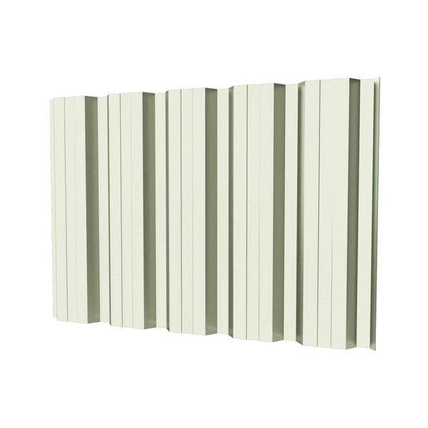 Damwandplaat T35DR wand Grijswit, 0,75 mm staal, polyester coating, vrijstaand