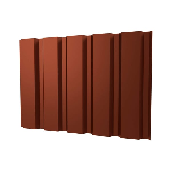 Damwandplaat T35M wand Terracotta, 0,50 mm, hoofdweergave van de profilering