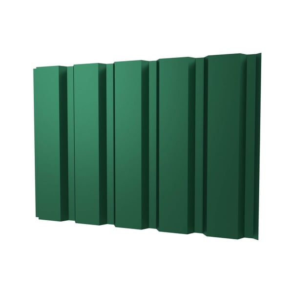 Damwandplaat T35M wand mosgroen, 0,50 mm staal, hoofdweergave van de profielstructuur