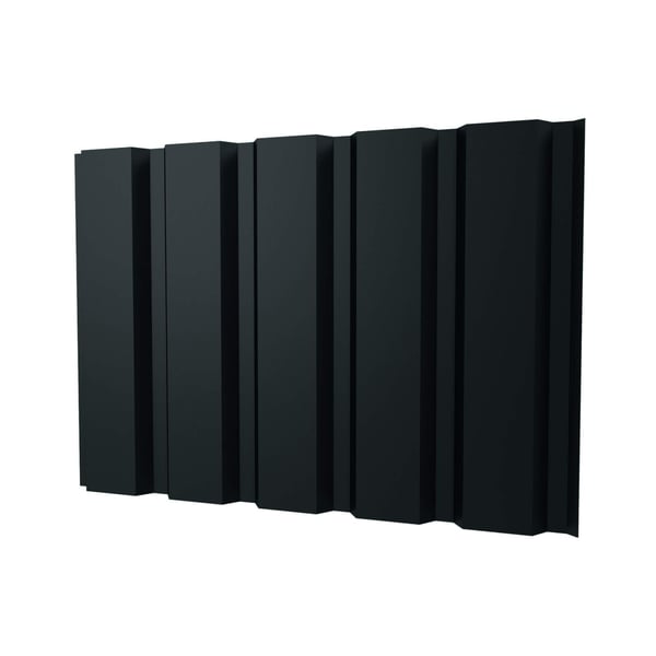 Damwandplaat T35M wand, Antracietgrijs RAL 7016, 0,50 mm, hoofdaanzicht, vrijstaand