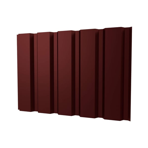 Damwandplaat T35M wand Roodbruin RAL 8012, 0,50 mm, hoofdweergave van de profielstructuur