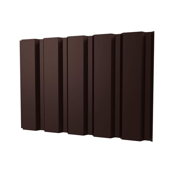 Damwandplaat T35M wand, Chocoladebruin RAL 8017, 0,50 mm, hoofdaanzicht