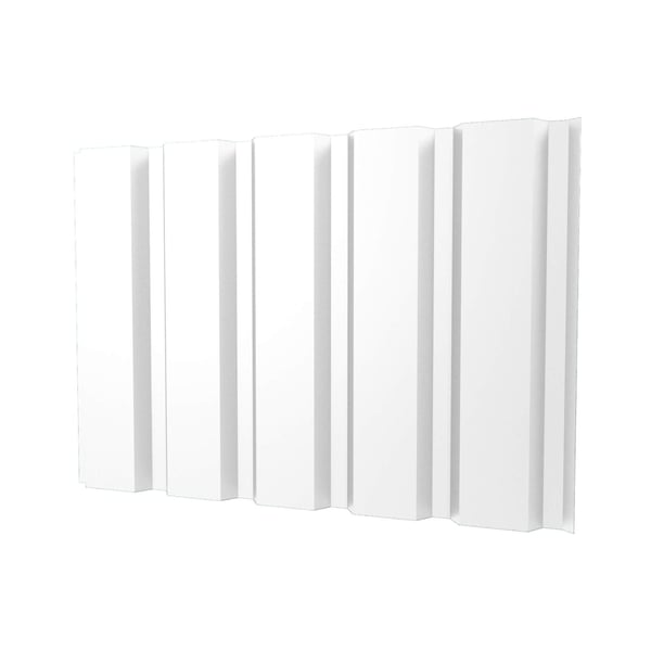 Damwandplaat T35M in Zuiverwit (RAL 9010), hoofdaanzicht, 0,50 mm staal