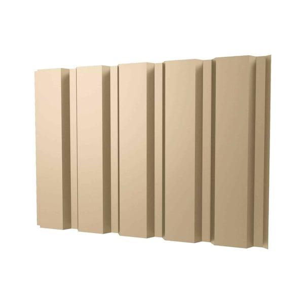 Damwandplaat T35M wand, licht ivoorkleurig RAL 1015, 0,75 mm staal, 25 µm polyester