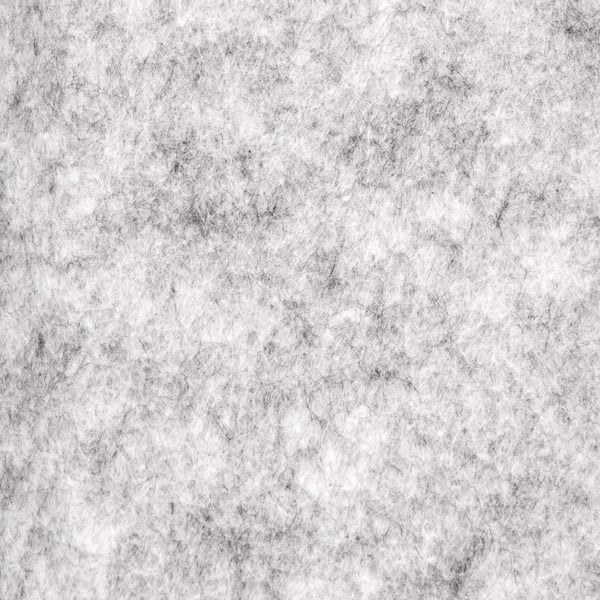Detail van de grijze anti-druip vliescoating 700 g/m² aan de onderzijde van de damwandplaat