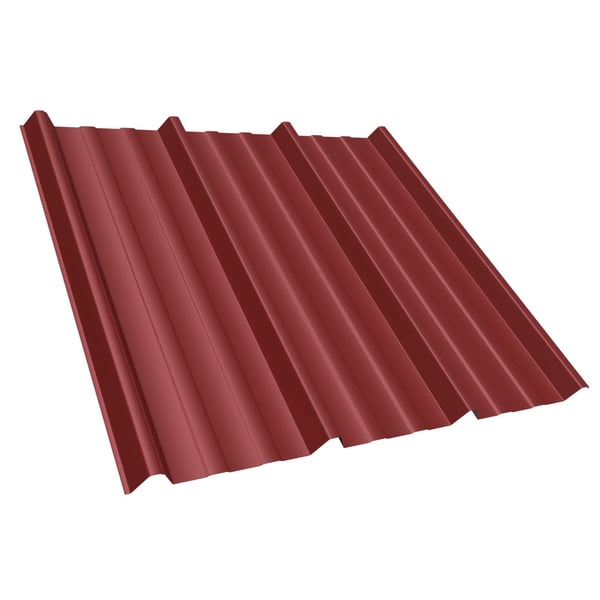 Damwandplaat T45/333M kersrood, 0,75 mm staal, 25 µm polyestercoating, hoofdweergave