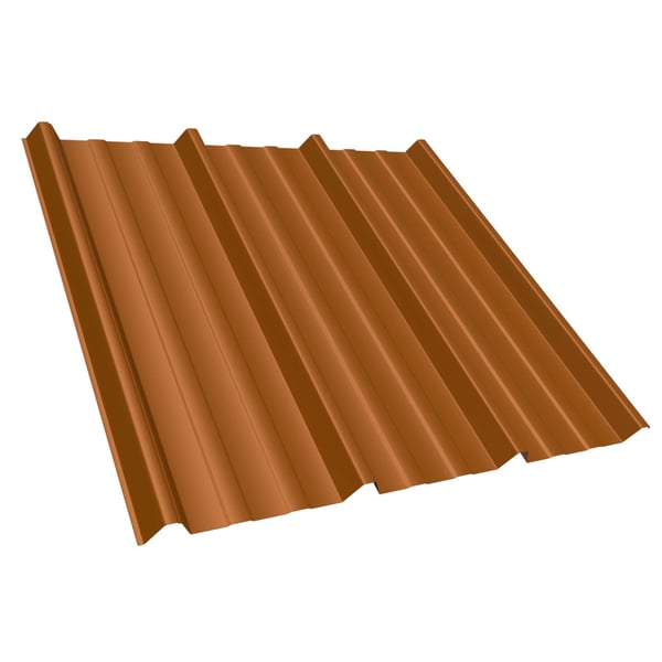 Damwandplaat T45/333MD in Koperbruin (RAL 8004), 0,75 mm dikte, hoofdweergave
