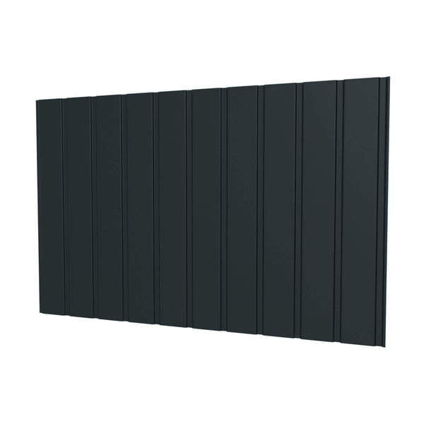Damwandplaat T7M wand Antracietgrijs (RAL 7016) 0,50 mm, hoofdaanzicht, vrijstaand