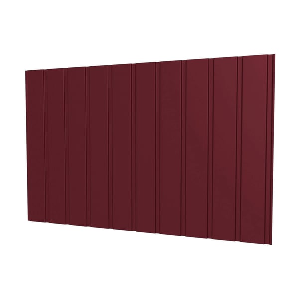 Damwandplaat T7M wand, wijnrood RAL 3005, 0,50 mm, hoofdweergave