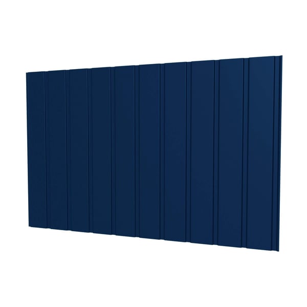 Damwandplaat T7M wand 0,50 mm Gentiaanblauw, hoofdweergave van de profielstructuur