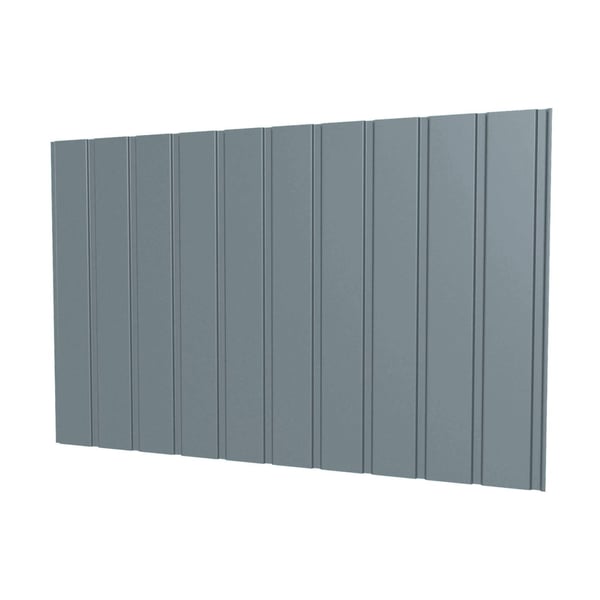 Damwandplaat T7M Pelsgrijs RAL 7000, 0,50 mm staal, 25 µm polyestercoating, hoofdaanzicht
