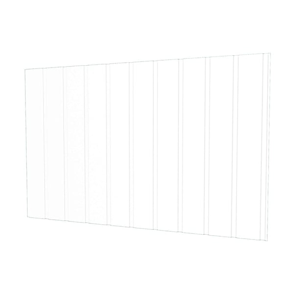 Damwandplaat T7M wand, 0,50 mm staal, zuiverwit RAL 9010, hoofdweergave van de profielstructuur
