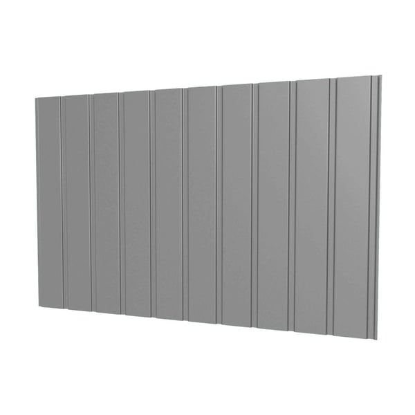 Damwandplaat T7M wand, 0,50 mm, RAL9007, hoofdaanzicht, vrijstaand