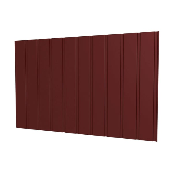Damwandplaat T7M wand, Roodbruin RAL 8012, 0,75 mm dikte, hoofdweergave