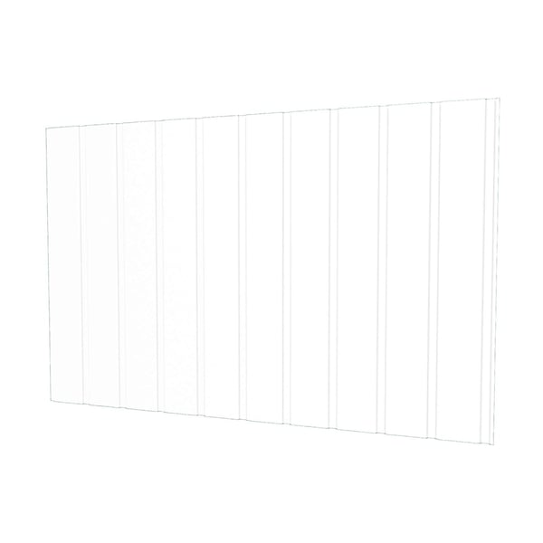 Damwandplaat T7M wand, Zuiverwit RAL 9010, 0,75 mm staal, hoofdaanzicht van de profielstructuur