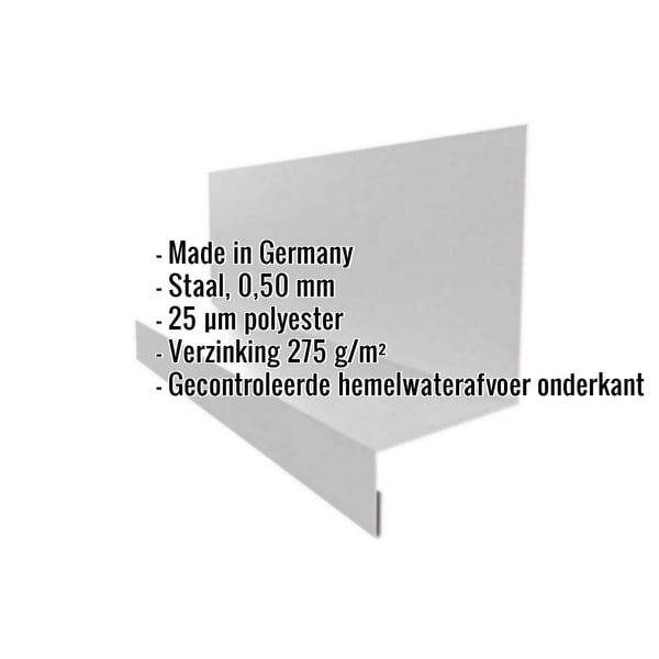 Sokkelprofiel type 2 van staal, Zilver-Metallic, met ingebedde productgegevens