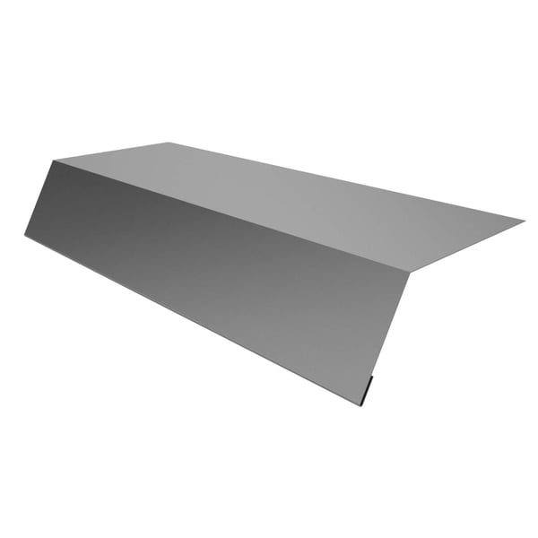 Dakgootprofiel Zilver-Metallic van 0,75 mm staal, hoofdaanzicht