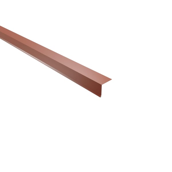 Dakrandprofiel 0,75 mm staal koperbruin (RAL 8004) met 100 graden hoek