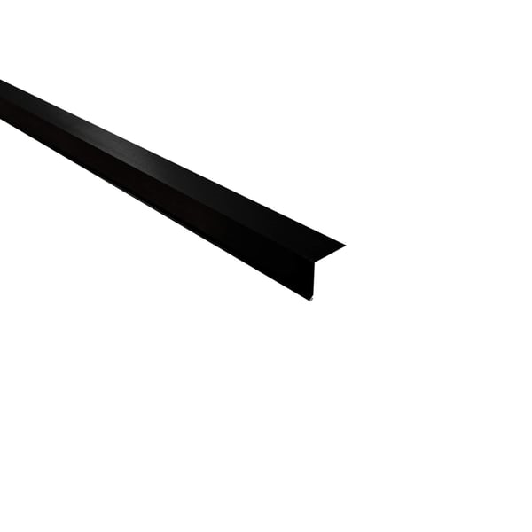 Dakgootprofiel staal 0,50 mm zwart RAL 9005, 35 µm matpolyester coating, hoofdaanzicht